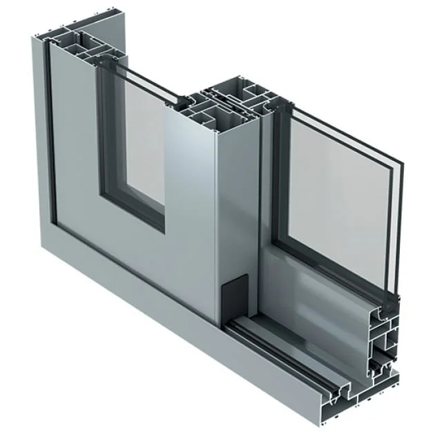 Aluminijske klizne stijene SC140, Presjek sustava SC140